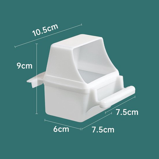 Allecto Plus - Mangeoire pour perroquets - Distributeur d'eau suspendu - Accessoires pour Nourriture - Perruche - Lot de 2.