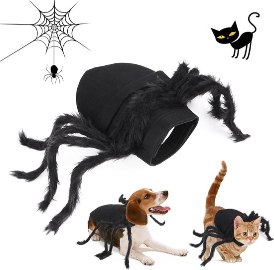 Halloween Pet Spider Kleding Puppy Kat Horror Simulatie Pluche Spider