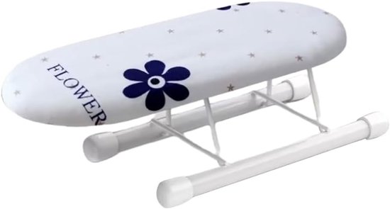 Inklapbare strijkplank, 81 cm x 31 cm, licht en stabiel, met hittebestendige afdekking en antislip voeten, ruimtebesparend ontwerp voor efficiënt strijken (grijs