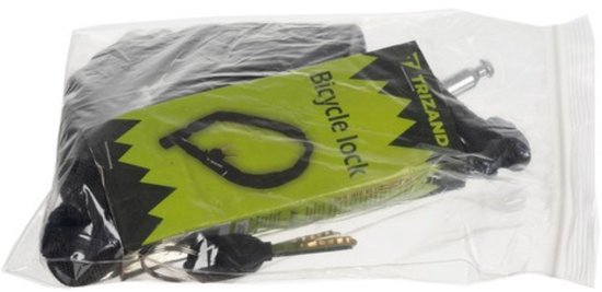 Trizand Fietsslot - L90 cm - zwart - RVS - ketting - fietsketting - beugelslot - inclusief 2 sleutels — afbeelding 3