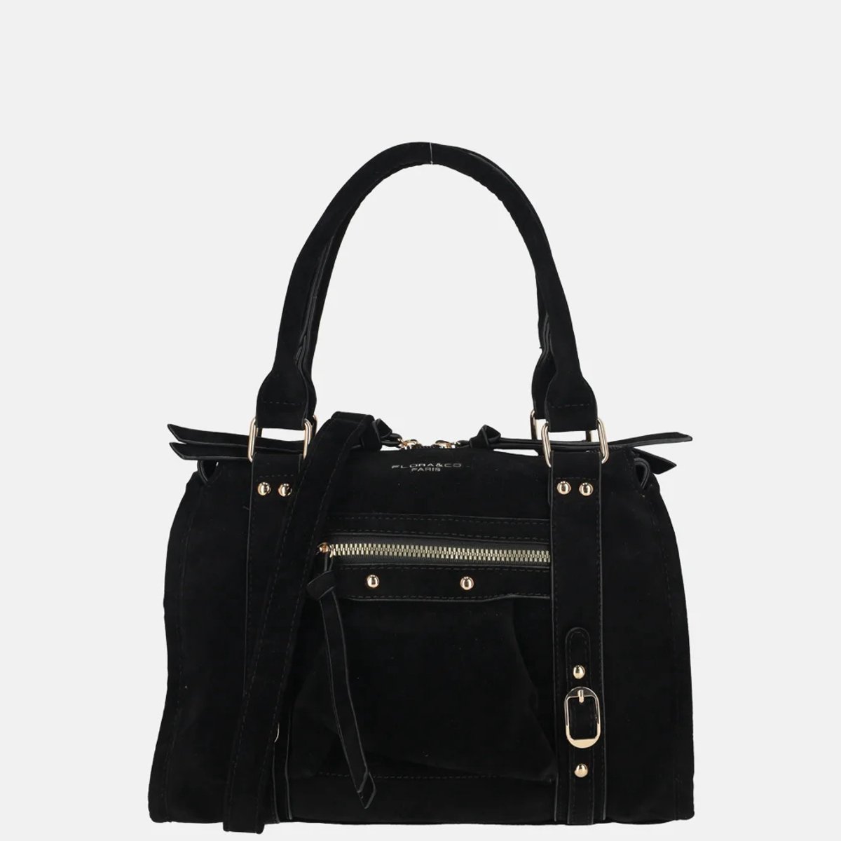Flora & CO Suedine handtas noir