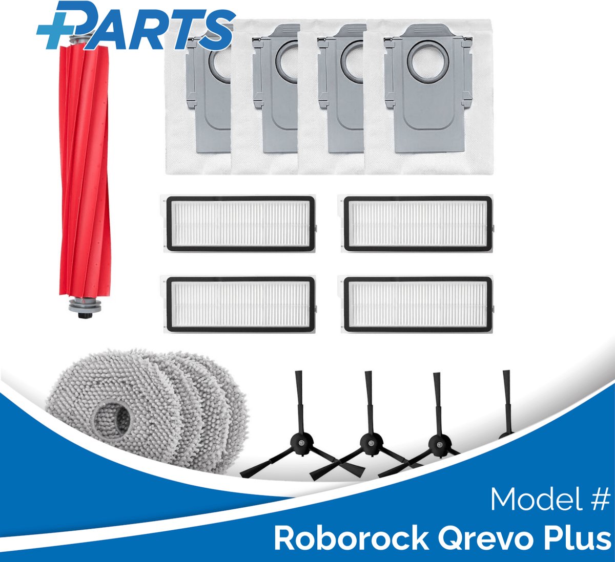 Roborock Qrevo Plus Onderhoudsset (Plus.Parts® alternatief voor 8.02.0297)