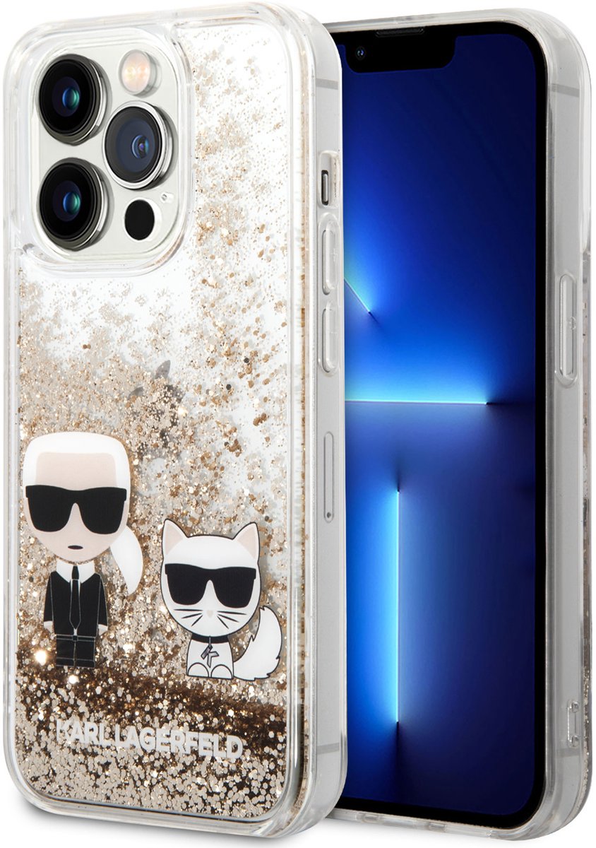 Karl Lagerfeld Back cover - iPhone 14 Pro - Gold / Yellow - Schokabsorberend - Stijlvol design