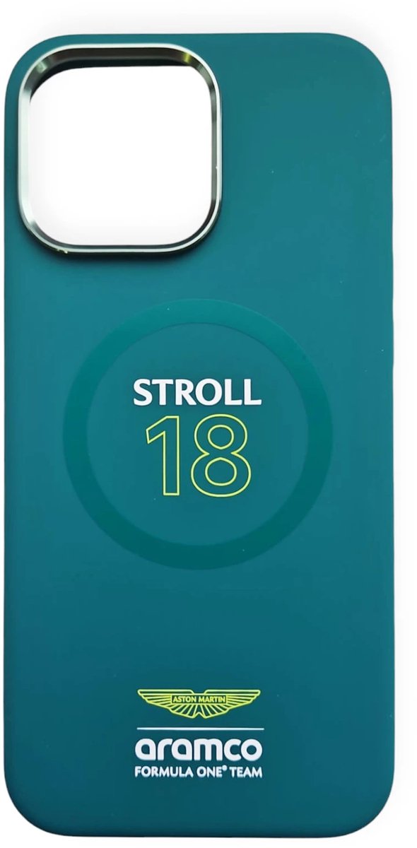 Aston Martin Back cover - iPhone 16 Pro Max - Groen - MagSafe - Soft-touch grip