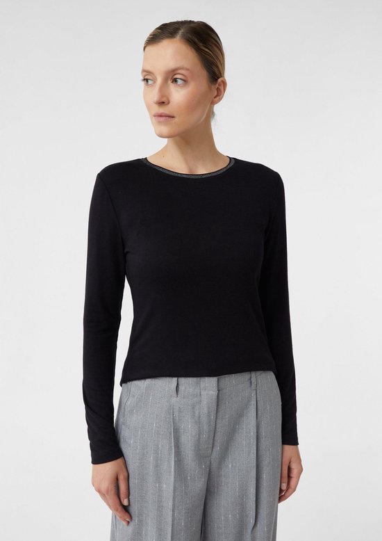 Comma CI T-Shirt Langarm, 22e5 Placed Print Sleev, 42 Donna