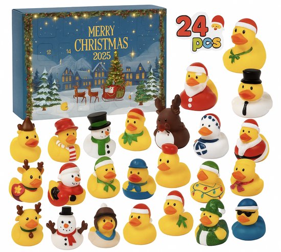 Estacks adventskalender 2025 - Adventskalender 2025/2026 - badeendjes - Aftelkalender - aftelkalender kerst-