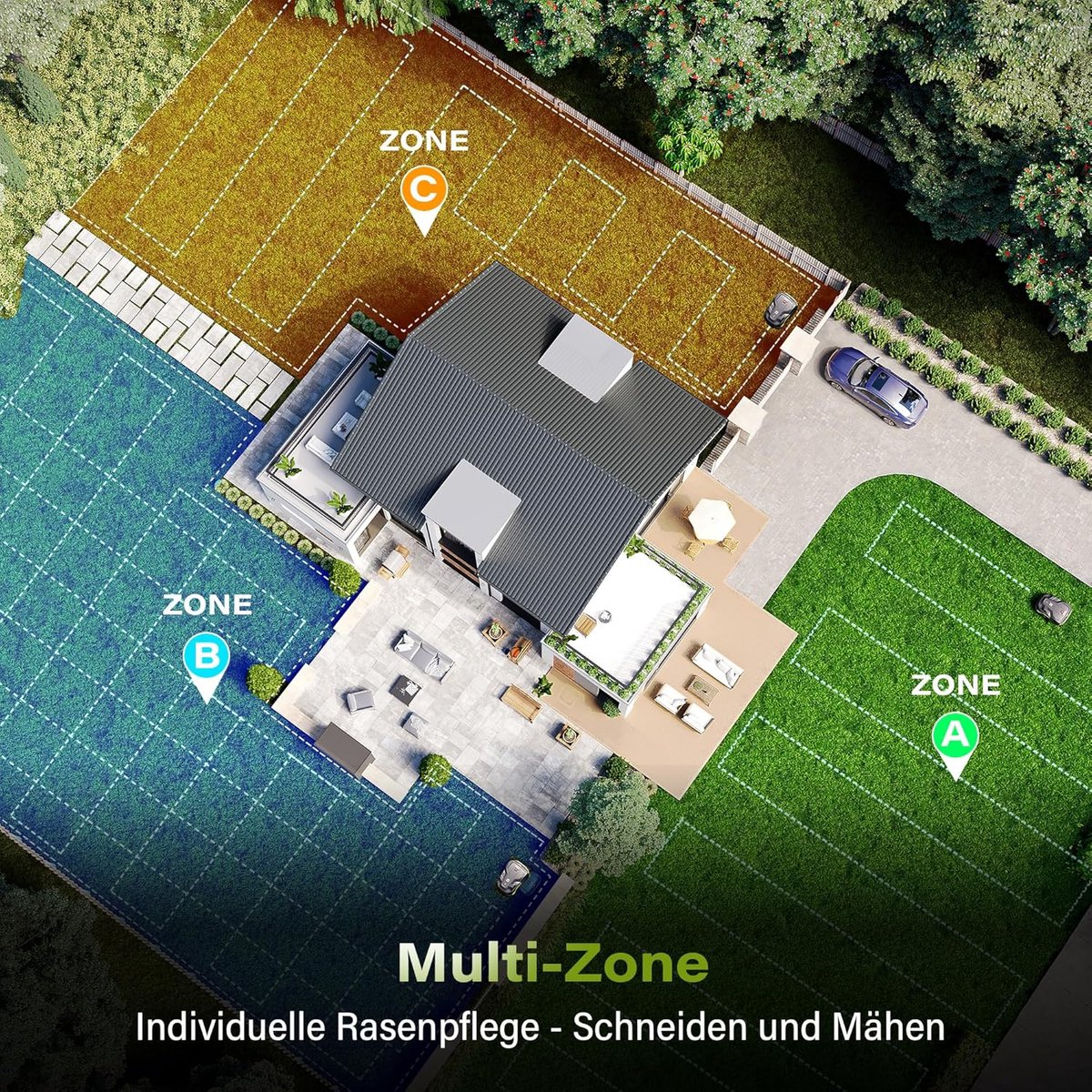 Suntek I600+ Robotmaaier met Ultrasone Obstakelvermijding - afbeelding 3