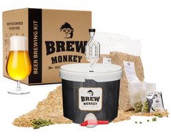 Brew Monkey Basis Tripel - Bierbrouwpakket - Zelf Bier Brouwen Bierpakket - Gadgets Mannen - Verjaardagscadeau voor Mannen - Origineel bier Cadeau - Verjaardag cadeau