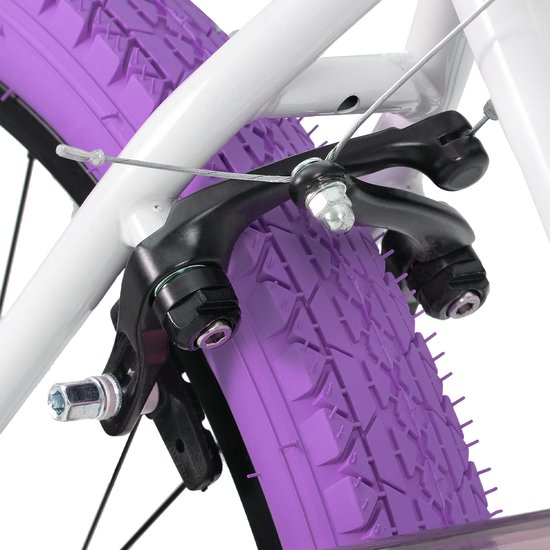 Joystar Brockway BMX-fiets - 24 inch - Handrem - Remmen - Achter V-brake - Pegs - Paars - Geschikt voor buitenactiviteiten in de lente van JOYSTAR — afbeelding 3