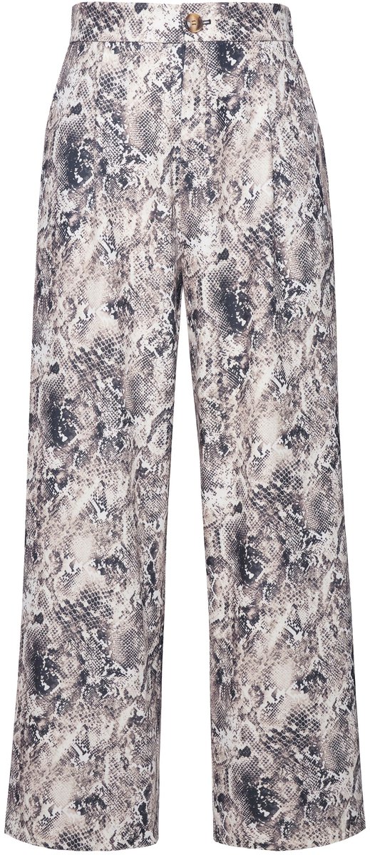 Grote Maten Broek, Dames, bruin, Maat: 50, Polyester, Studio Untold