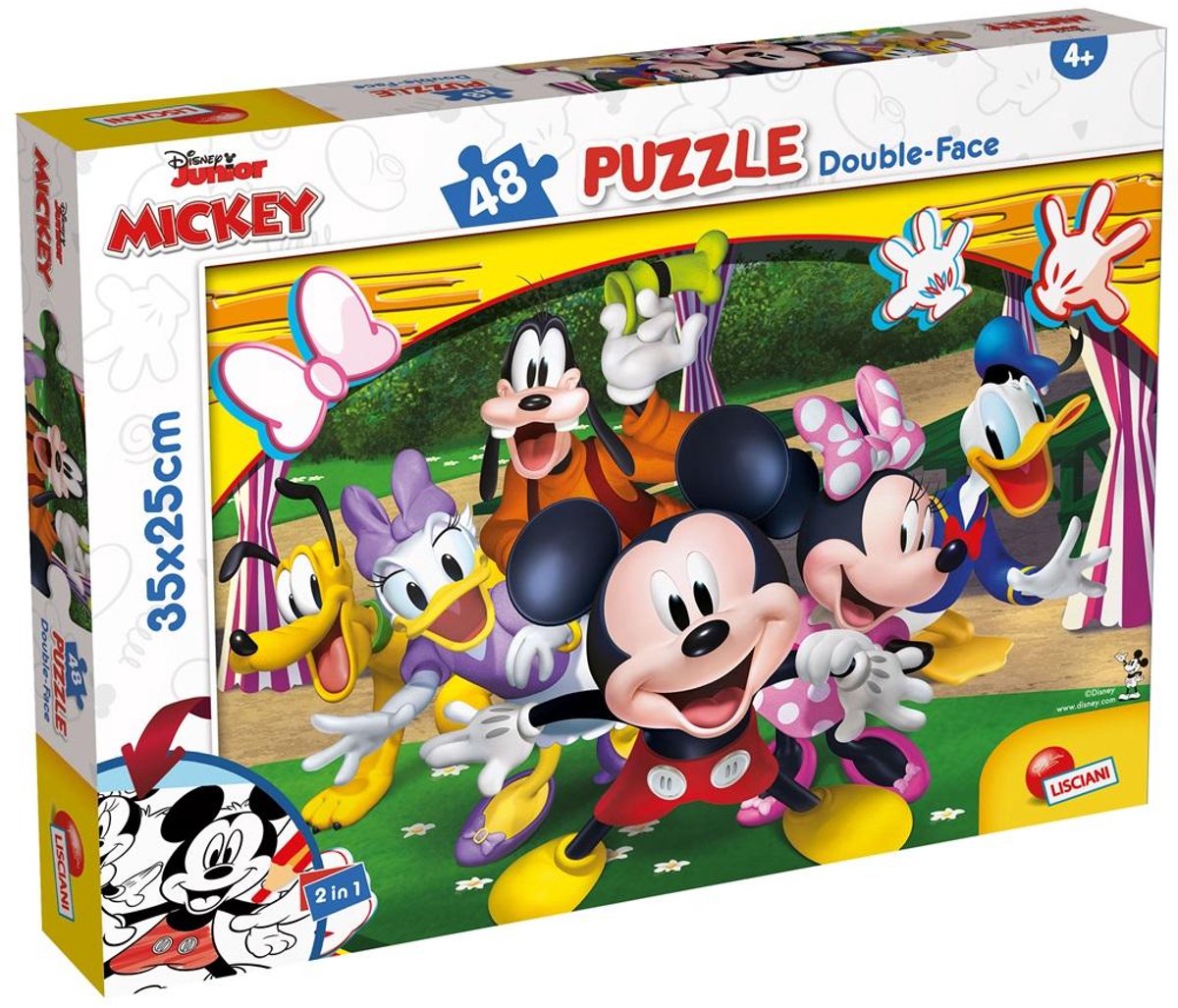 Lisciani - mickey - double face - puzzel - 48 stukjes