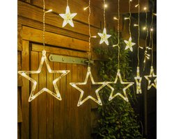 Giftmas Sterrengordijn - Kerstverlichting Voor binnen en buiten - 2.5m - Kerstlampjes - Kerstversiering - Kerstdecoratie