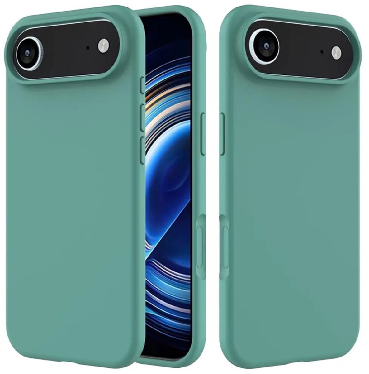 MobyDefend Hoesje - Geschikt voor iPhone Air - Matte Siliconen Backcover - Groen