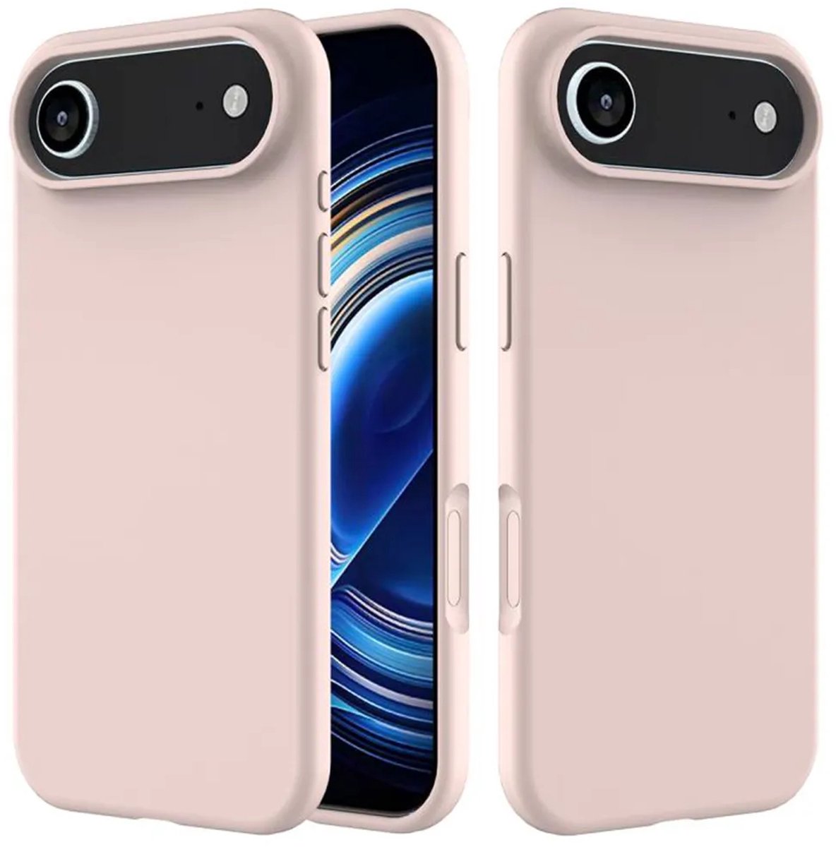 MobyDefend Hoesje - Geschikt voor iPhone Air - Matte Siliconen Backcover - Roze