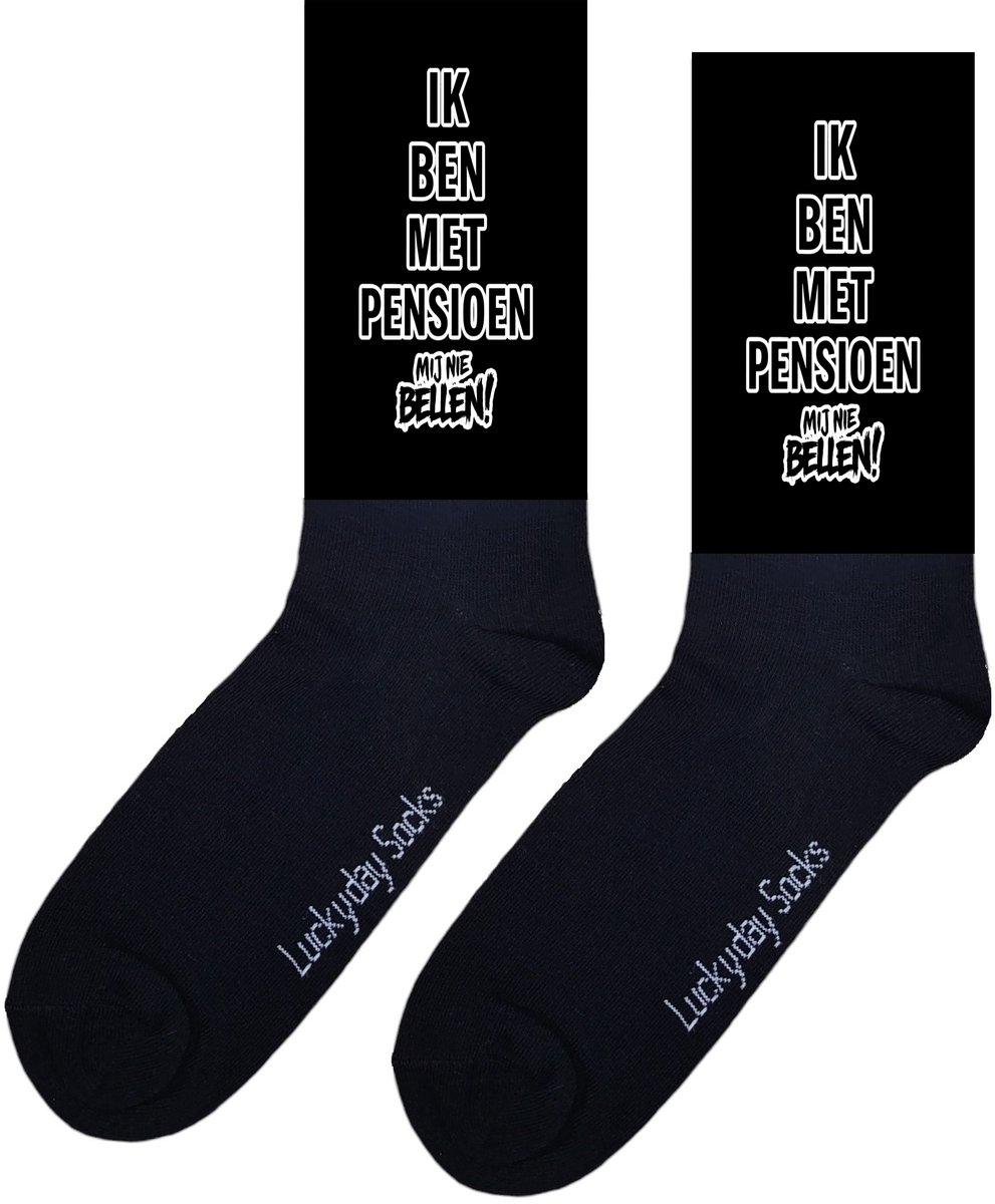 LuckyDay Socks – 'Pensioen, mij niet bellen'