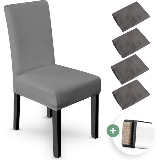 NOVOB - Housse de siège gris - Ensemble de housses de siège | 4 pièces (+ jambières)