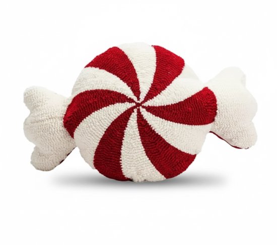 Snoep de Noël - Rouge/ Wit - 35 x 58 cm - Coussin de Noël - Accessoire de Noël - Décoration de Noël - Coussin d'humeur
