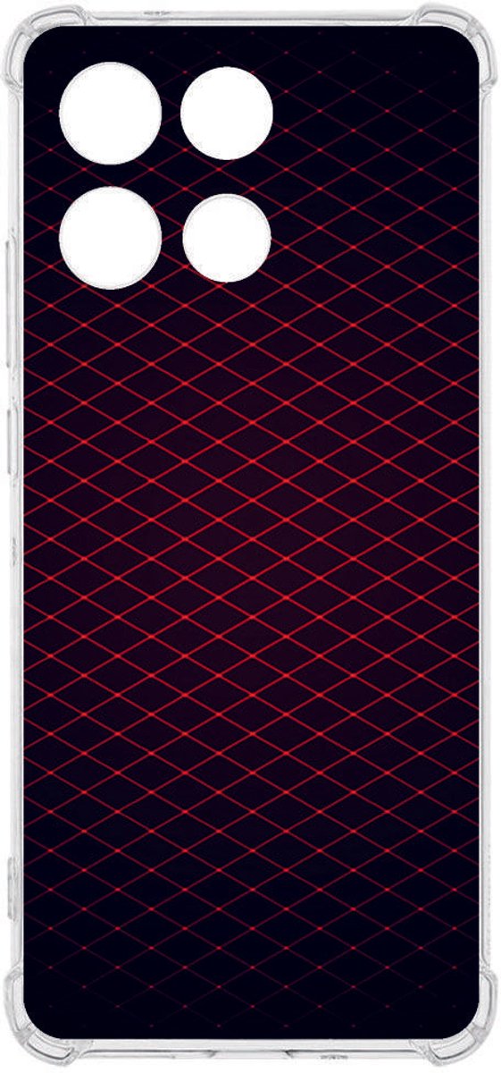 TPU Telefoonhoesje Motorola Moto G56 - Geruit Rood backcover