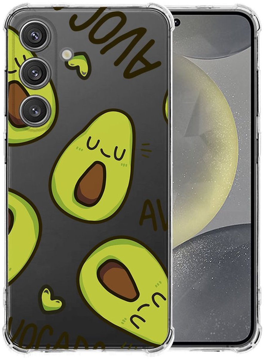 Samsung Galaxy S25 Plus Hoesje - Avocado Singing TPU Antishock