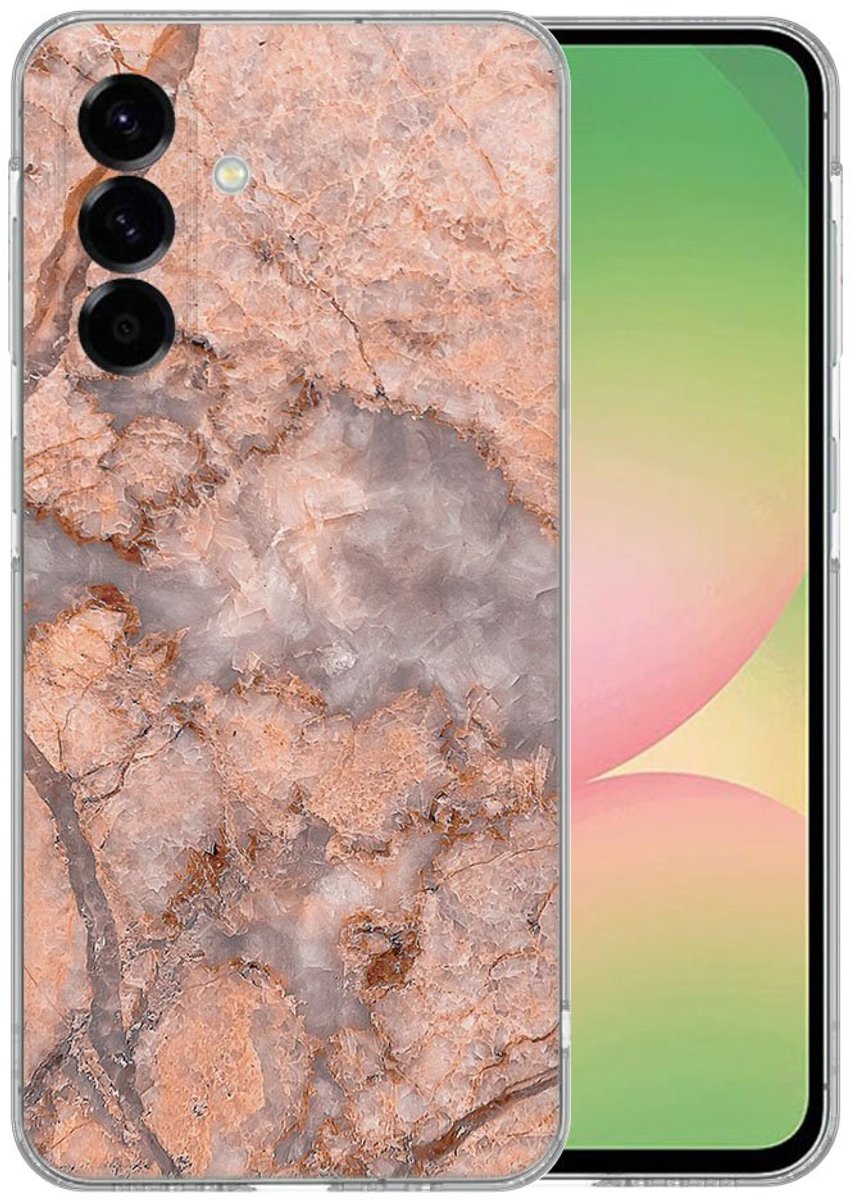 TPU Hoesje Samsung Galaxy A56 - Marmer Oranje Backcover