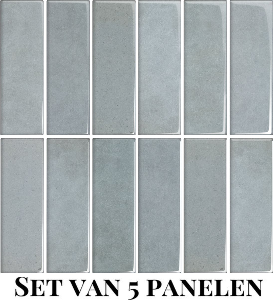 Wallways Wandpanelen - Plaktegels - Set van 5 Tegels - Tegelsticker - Zelfklevende Tegels - 30 x 30cm - Waterdicht - Krasbestendig - Hittebestendig - 3M Kleeflaag - 2MM dik - Kotor Blue