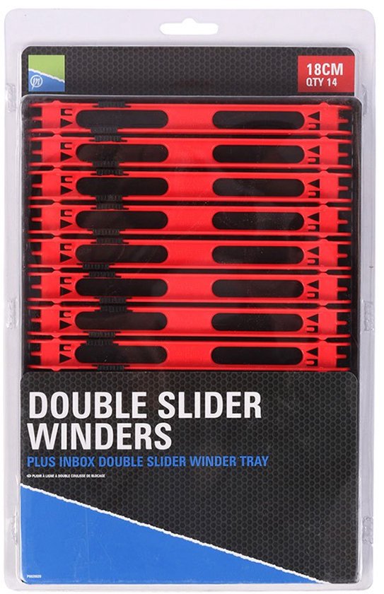 Preston double slider winders 18cm rood + tray van Preston — afbeelding 4