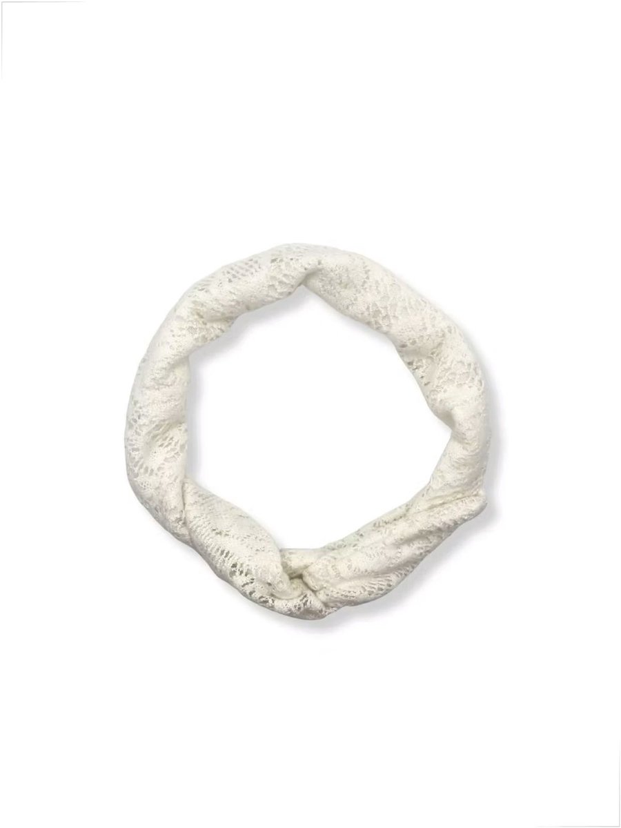 Duurzaam cadeau - Flexibele haarband - IJzerdraad - Wit Kant - 90 cm