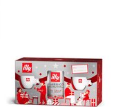 illy xmas kit - twee illy espresso kop-en-schotels + gemalen koffie classico 250 gram