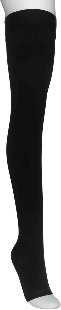 Lieskousen Klasse 2 (23–32 mmHg) – Compressiekousen – Medilon Stay-up – Maat 3XL – Zwart – Voor Spataderen, Oedeem en Verbeterde Circulatie