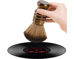Vinyl Record Reinigingsborstel, Antistatische Zachte LP Record Cleaner, Vinyl Stofverwijderaar Borstel met Ultra-Fijne Vezelharen, Veilig voor Vinyl LP CD Album Care, Retro Design met