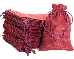 30 stuks - Jute zakken - Kleine geschenkzakjes - 13 x 18 cm - Jute zakken, stoffen zakken, sieradenzakjes met trekkoord, linnen sieradenzakjes - Huwelijkscadeaus - Linnen kerstzakjes