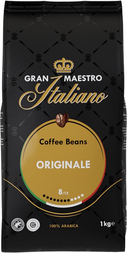 Gran Maestro Italiano - Original - Grains de café - Grains pour Espresso et Lungo - Arabica - 1kg