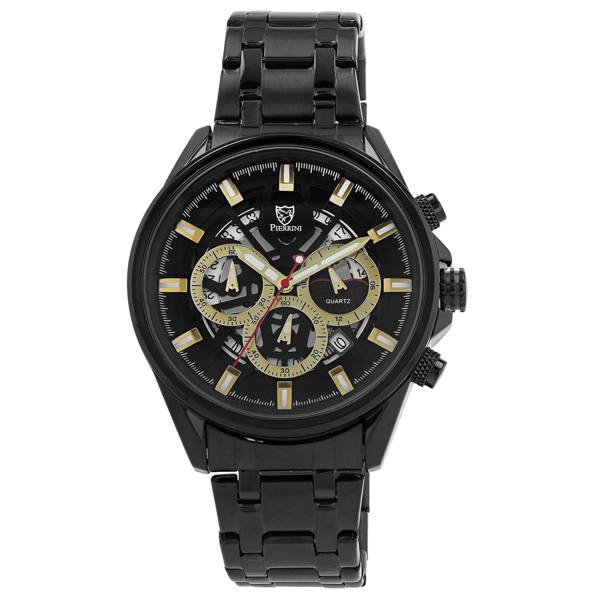 Pierrini - Heren Horloge 2800124 - Zwart