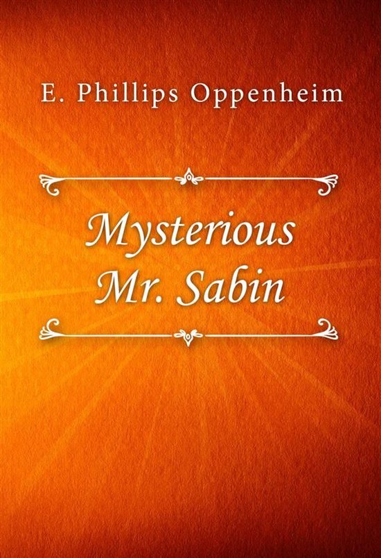 Mysterious Mr. Sabin - cover