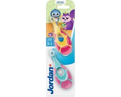 Jordan® Step 1 Baby Tandenborstel (0-2 jaar) – De orginele babytandenborstel voor de Allerkleinsten met bijtring - 2 pack - Roze
