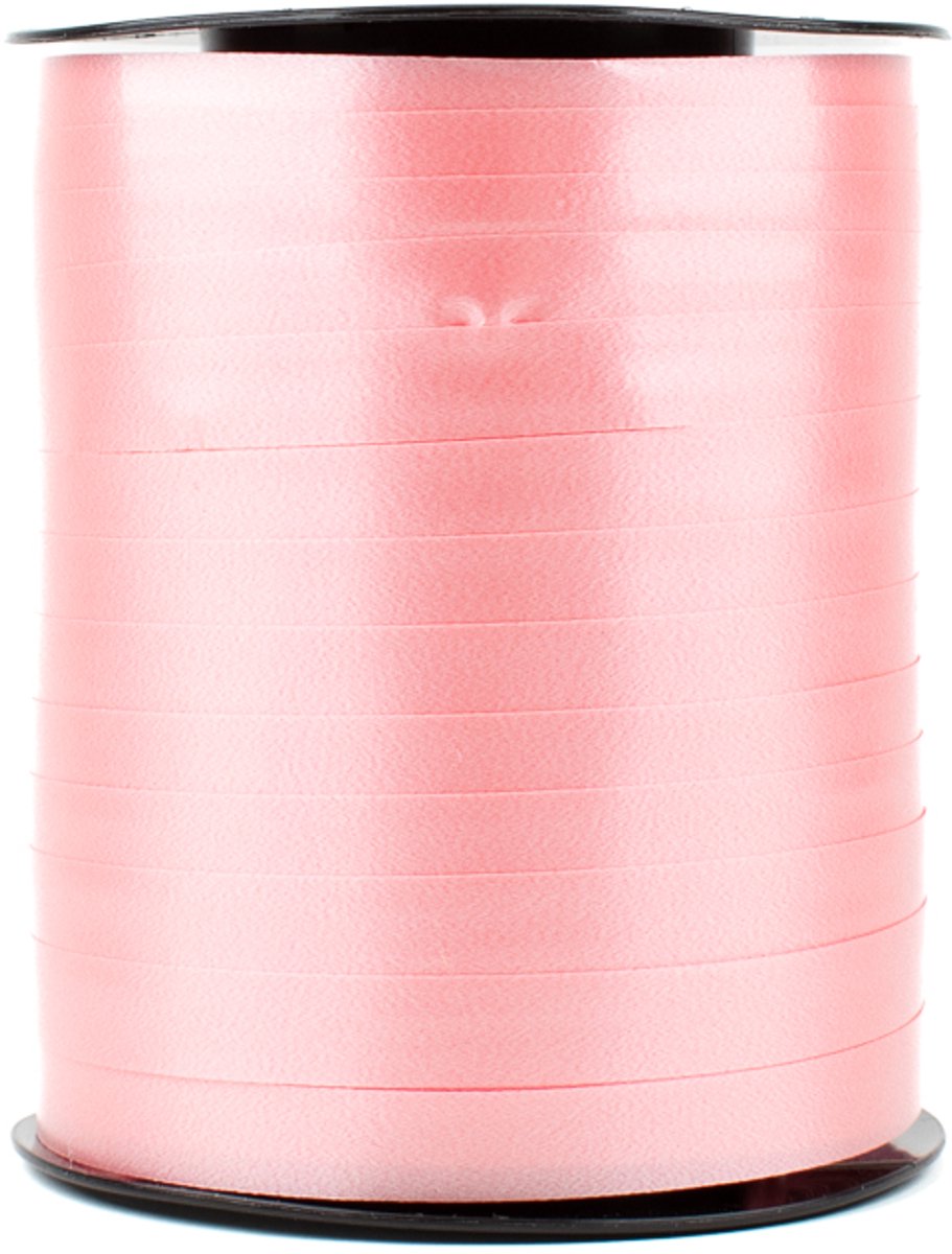 Krullint roze / felroze - 10 mm breed - 250 meter lang - Cadeaulint op rol