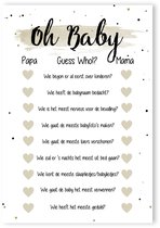 Jeux Baby Shower – Kit 5 Jeux Amusants X10 – Cartes à Remplir Pour Annonce Grossesse Et Fête Prénatale