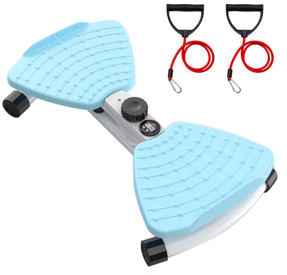 Taille Twister Fitness Schijf met Trekkoorden – Buikspiertrainer & Draaibord voor Buikspieroefeningen & Afvallen – 360° Rotatie Oefenbord voor Home Gym – Tot 136 kg Belastbaar