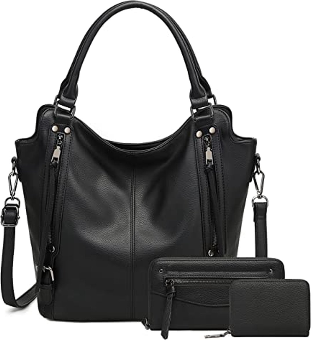 Luxe Dames Handtassen Set - Grote Portemonnee en Crossbody Schoudertas