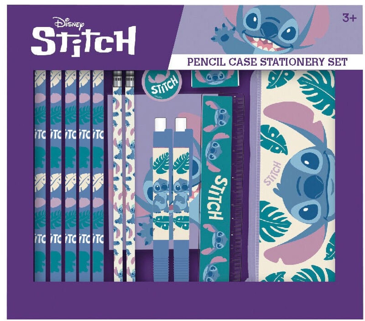 CyP Brands Lilo & Stitch pencil case stationery set 14 pieces Stationery