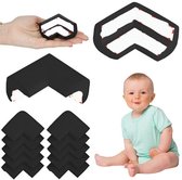 10x Meubelhoekbeschermers - Hoekbeschermers voor Baby - Zelfklevende Rubberen Hoekbeschermers - Schuimbeschermers - Voorgelijmd - Hoekbeschermers Tafel - Niet-giftig en Veilig - Geschikt voor Randbescherming van Tafelhoeken, Tafels en Meubels - Zwart