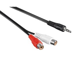 3,5mm Jack (m) - Tulp (v) stereo adapter kabel - 1,5 meter