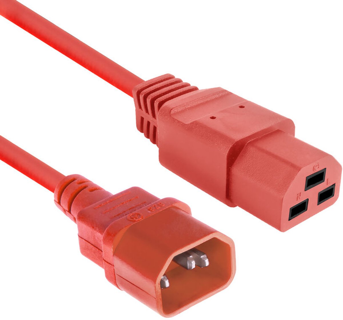 Image of ACT Netsnoer C14 - C21 IEC60320 rood 2,5 m AK5378