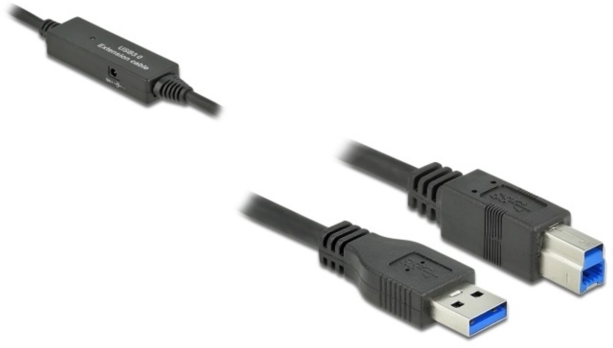 Delock actieve USB-A - USB-B kabel | USB3.0 5 Gbps | 5 meter