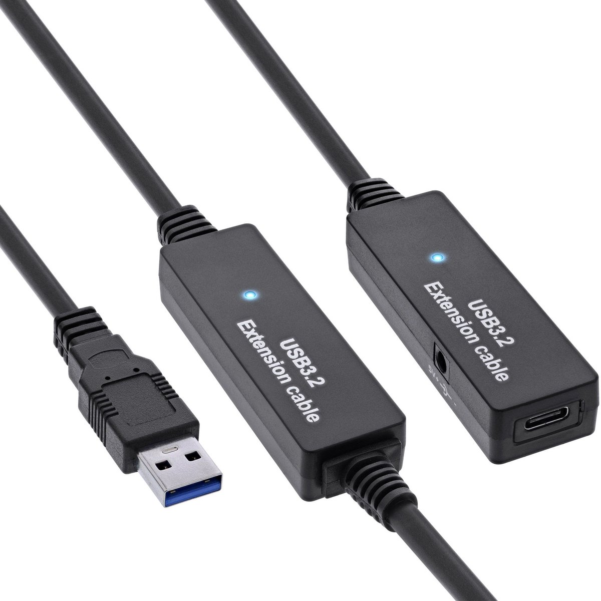 InLine USB-A - USB-C actieve verlengkabel | USB3.0 5 Gbps | 15 meter