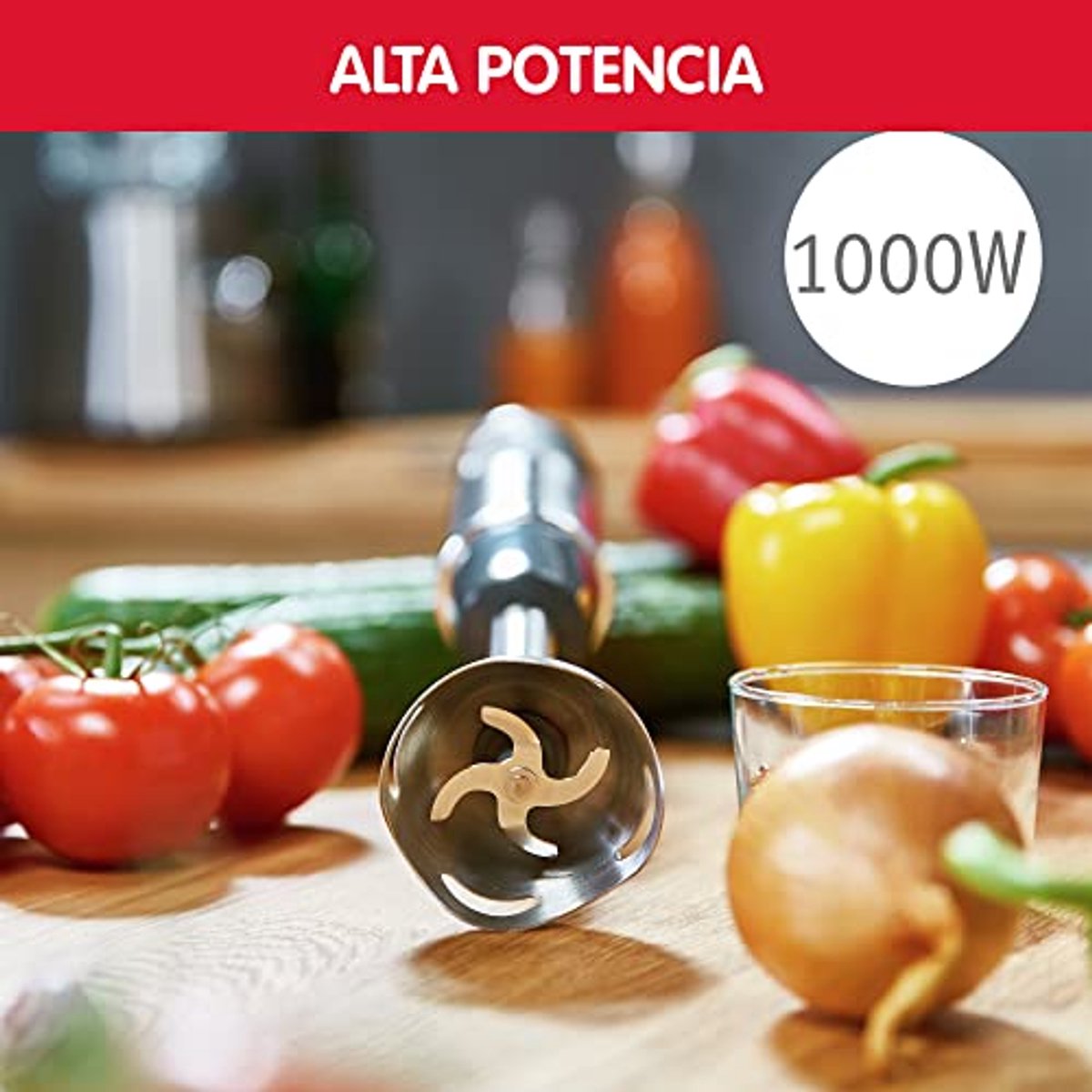 1000 W Staafmixer met 10 Snelheden en Accessoires voor Koken