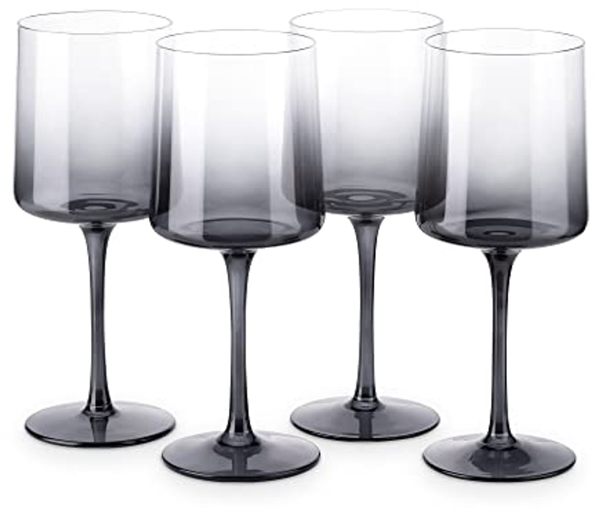 Set van 4 Elegante Grijze Wijnflessen - Ideaal voor Wijnen, Cocktails en Desserts