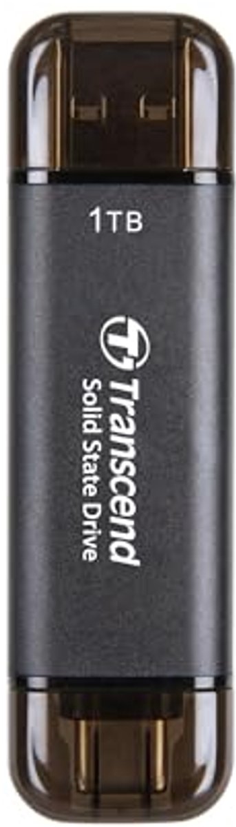Ultra snelle portable SSD 1TB met USB Type-A en Type-C