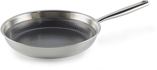 Habonne hybrid RVS triply koekenpan PFAS vrij - 28cm