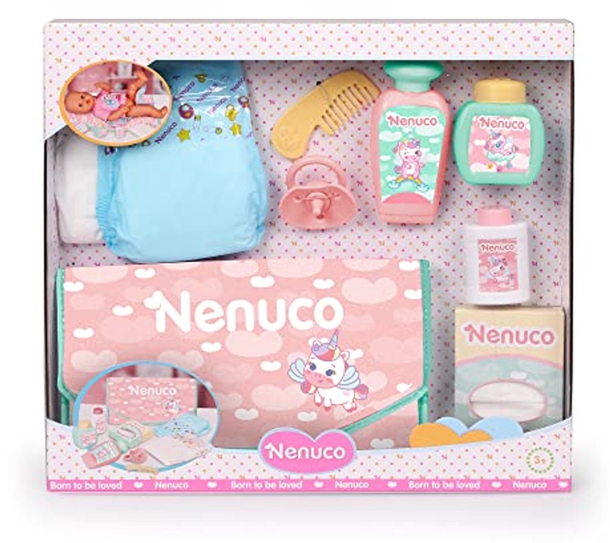 Luiertas met Speelgoedset en Luierwisselset - Accessoires voor Babypoppen, Voor Kinderen vanaf 2 Jaar